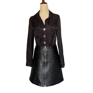 Urban Revivo Satin bottom down shirt